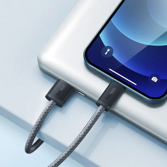 Дата кабель Baseus Dynamic Series USB to Lightning 2.4A (1m) (CALD000402) Slate Gray - зображення 3 