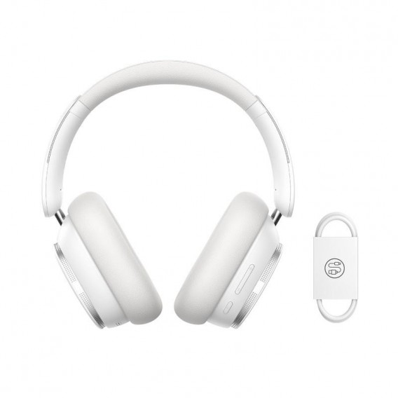 Накладні бездротові навушники Baseus Bowie H1 Pro Noise-Cancellation (A00050601), Moon White