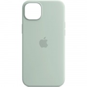 Чехол Silicone case (AAA) full with Magsafe and Animation для Apple iPhone 14 (6.1"), Бирюзовый / Succulent