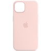 Чохол Silicone case (AAA) full with Magsafe and Animation для Apple iPhone 14 (6.1"), Рожевий / Chalk Pink