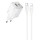 СЗУ Hoco N41 Almighty PD20W+QC3.0 (1USB-A/1C) + кабель Type-C to Lightning White