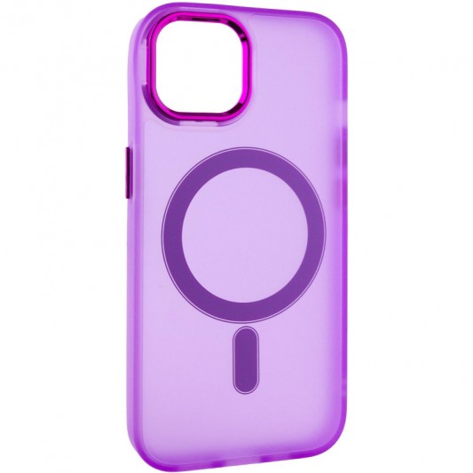 Чохол TPU+PC Lily with MagSafe для Apple iPhone 15 (6.1") Purple - зображення 1 