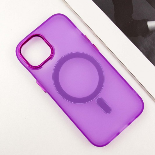 Чохол TPU+PC Lily with MagSafe для Apple iPhone 15 (6.1") Purple - зображення 2 