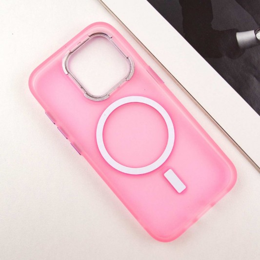 Чохол TPU+PC Lily with MagSafe для Apple iPhone 15 Pro (6.1") Light Pink - зображення 3 