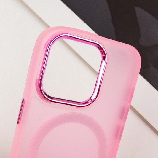 Чохол TPU+PC Lily with MagSafe для Apple iPhone 15 Pro (6.1") Light Pink - зображення 4 