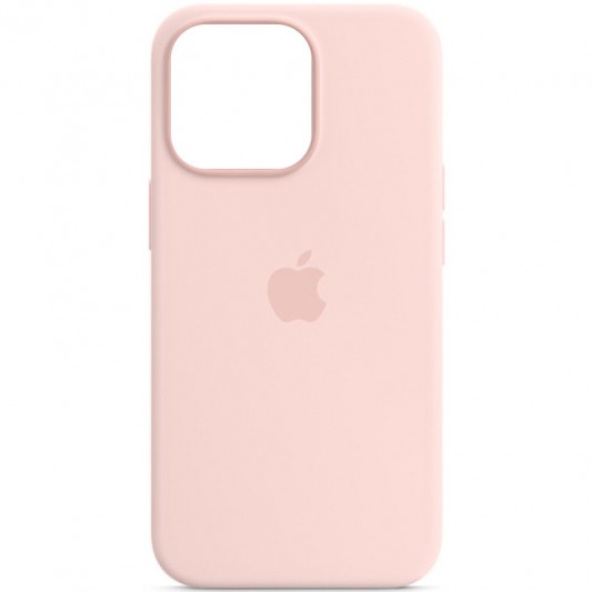 Чохол Silicone case (AAA) full with Magsafe and Animation для Apple iPhone 14 Pro Max (6.7"), Рожевий / Chalk Pink - зображення 1 