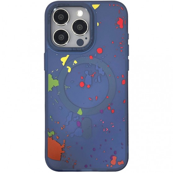 Чехол TPU+PC Flush with MagSafe для Apple iPhone 15 Pro (6.1") Dark blue