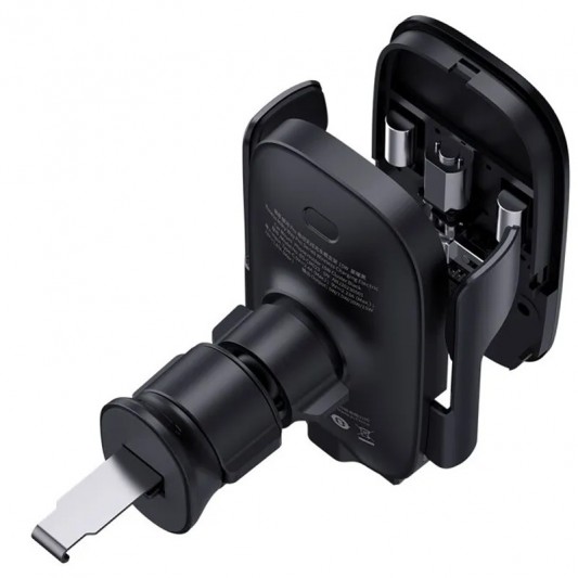 Автодержатель с БЗУ Baseus Milky Way Pro Wireless Charging Electric Car Mount 15W (C40357000111-0) Cluster Black - изображение 4