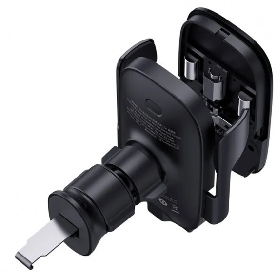 Автотримач з БЗП Baseus Milky Way Pro Wireless Charging Electric Car Mount 15W (C40357000111-0) Cluster Black - зображення 4 