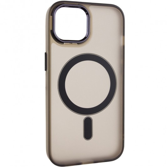 Чохол TPU+PC Lily with MagSafe для Apple iPhone 15 (6.1") Dark Gray - зображення 1 