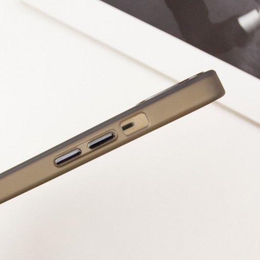 Чохол TPU+PC Lily with MagSafe для Apple iPhone 15 (6.1") Dark Gray - зображення 6 