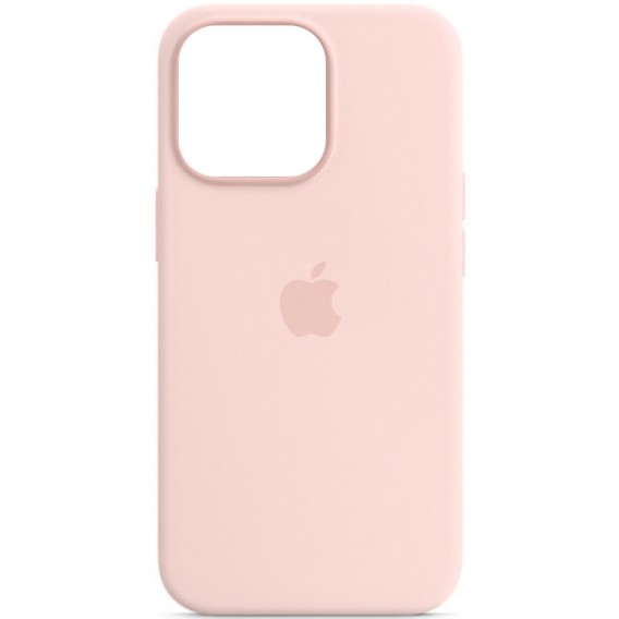 Чохол Silicone case (AAA) full with Magsafe and Animation для Apple iPhone 14 Pro (6.1"), Рожевий / Chalk Pink