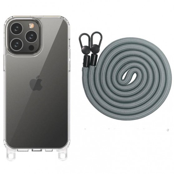 Чехол TPU Transparent with Straps для Apple iPhone 13 Pro Max (6.7") Fog
