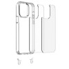 Чохол TPU Transparent with Straps для Apple iPhone 15 (6.1"), Light Purple