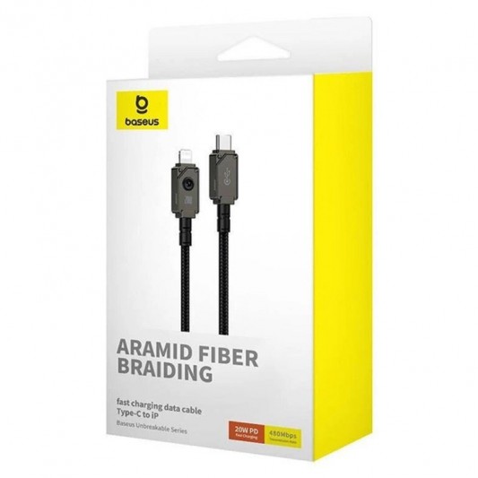 Дата кабель Baseus Unbreakable Series Fast Charging Type-C to Lightning 20W 1m (P10355803111-0) Cluster Black - изображение 5