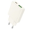 Зарядное устройство Hoco N45 Biscuit PD30W+QC3.0 + Type-C to Lightning, Moonlight white