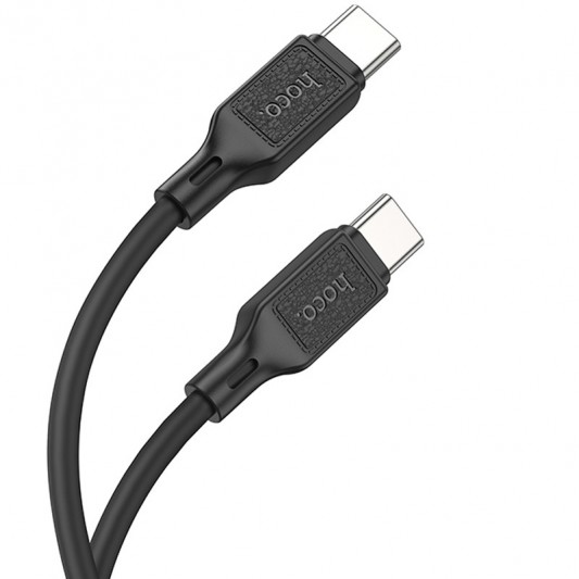 Дата кабель Hoco X90 Cool silicone Type-C to Type-C 60W (1m) Black - изображение 1
