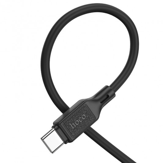 Дата кабель Hoco X90 Cool silicone Type-C to Type-C 60W (1m) Black - изображение 2