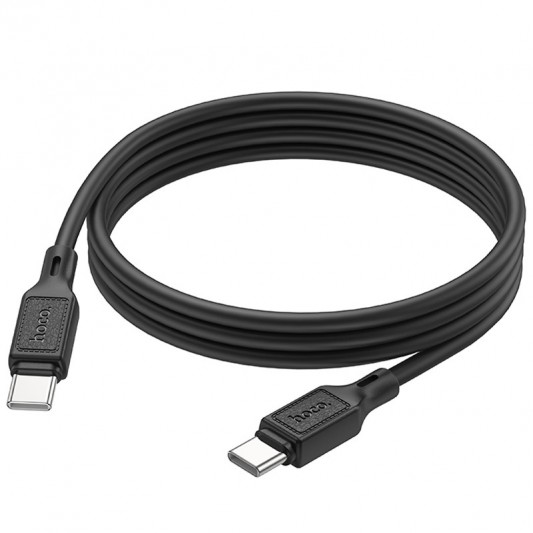 Дата кабель Hoco X90 Cool silicone Type-C to Type-C 60W (1m) Black - изображение 3