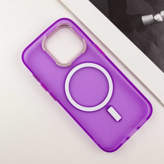 Чохол TPU+PC Lily with MagSafe для Apple iPhone 15 Pro (6.1") Purple - зображення 3 