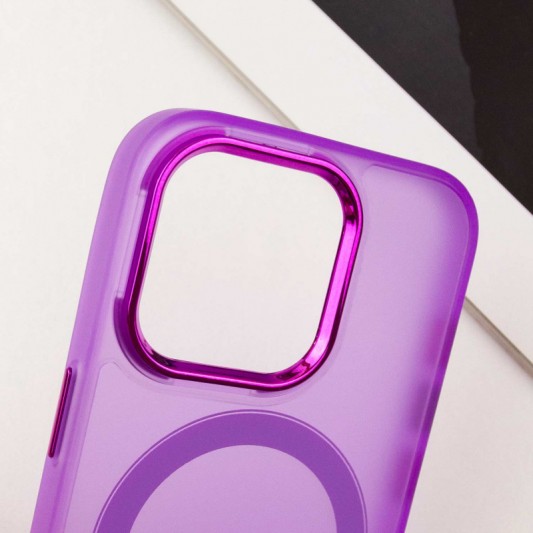 Чохол TPU+PC Lily with MagSafe для Apple iPhone 15 Pro (6.1") Purple - зображення 4 