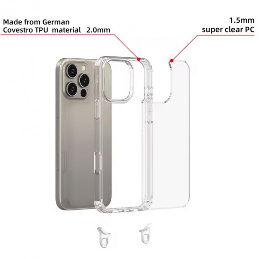 Чохол TPU Transparent with Straps для Apple iPhone 12 Pro Max (6.7") Light Purple - зображення 3 