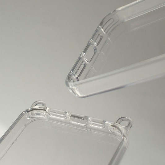 Чохол TPU Transparent with Straps для Apple iPhone 12 Pro Max (6.7") Light Purple - зображення 4 