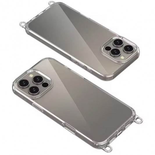 Чохол TPU Transparent with Straps для Apple iPhone 12 Pro Max (6.7") Light Purple - зображення 5 
