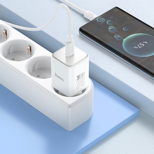 СЗУ Hoco N43 Vista PD30W (1USB-C) Moonlight white - изображение 2