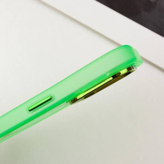 Чохол TPU+PC Lily with MagSafe для Apple iPhone 15 Pro (6.1") Neon Green - зображення 5 
