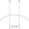 Дата кабель Baseus Superior Series 2 USB4 Full-Function Type-C to Type-C 240W (1m) (P10365200211), Білий