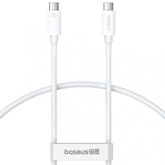 Дата кабель Baseus Superior Series 2 USB4 Full-Function Type-C to Type-C 240W (1m) (P10365200211) Moon White
