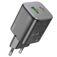 Блок питания Hoco N41 Almighty PD20W+QC3.0 (1USB-A/1C) Black