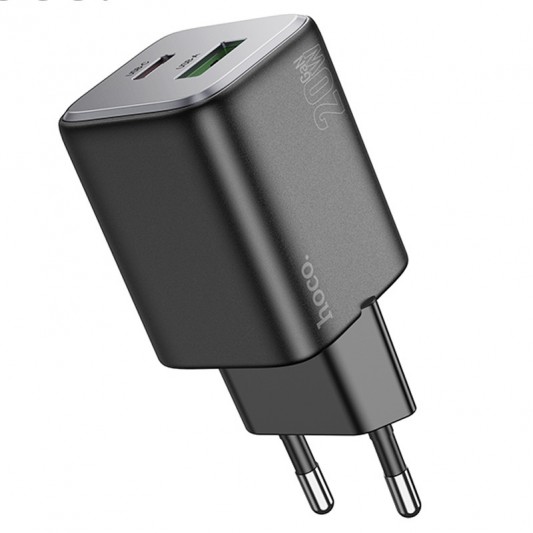 СЗУ Hoco N41 Almighty PD20W+QC3.0 (1USB-A/1C) Black - изображение 1