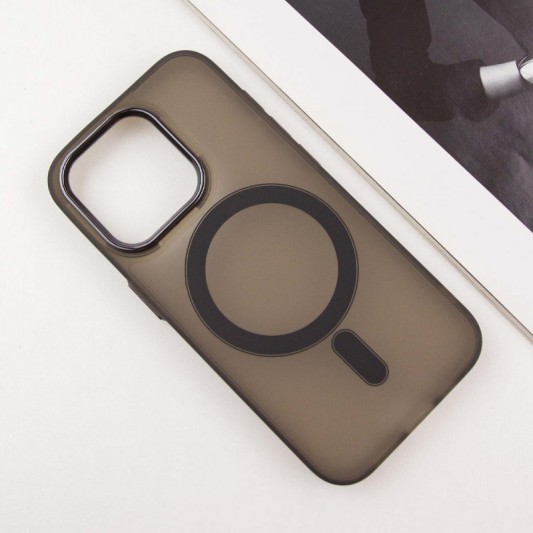 Чохол TPU+PC Lily with MagSafe для Apple iPhone 15 Pro (6.1") Dark Gray - зображення 2 
