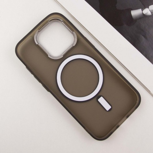 Чохол TPU+PC Lily with MagSafe для Apple iPhone 15 Pro (6.1") Dark Gray - зображення 3 