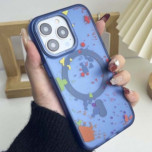 Чехол TPU+PC Flush with MagSafe для Apple iPhone 14 Pro Max (6.7"), Dark blue - изображение 1