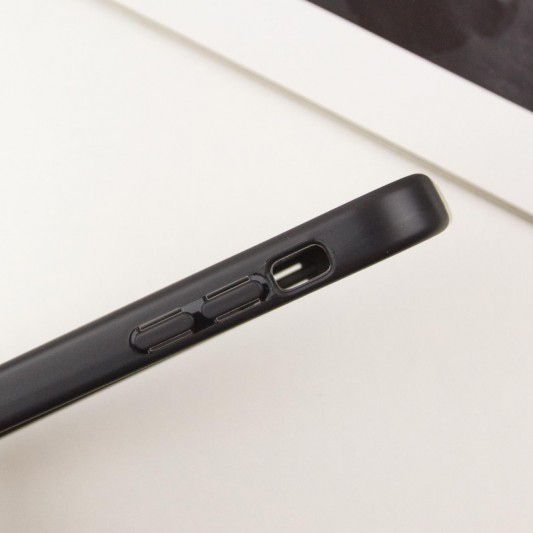 TPU чехол Transparent + Colour 1,5mm для Apple iPhone 15 (6.1") Black - изображение 4