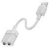 Перехідник Aux Hoco LS37 Spirit 2in1 transparent externí sound card USB to 3.5mm, Gray