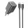 СЗУ Hoco N41 Almighty PD20W+QC3.0 (1USB-A/1C) + кабель Type-C to Lightning Black