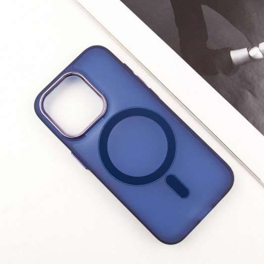 Чехол TPU+PC Lily with MagSafe для Apple iPhone 15 Pro (6.1") Deep Navy - изображение 2
