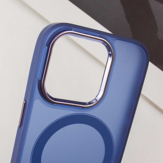 Чехол TPU+PC Lily with MagSafe для Apple iPhone 15 Pro (6.1") Deep Navy - изображение 4