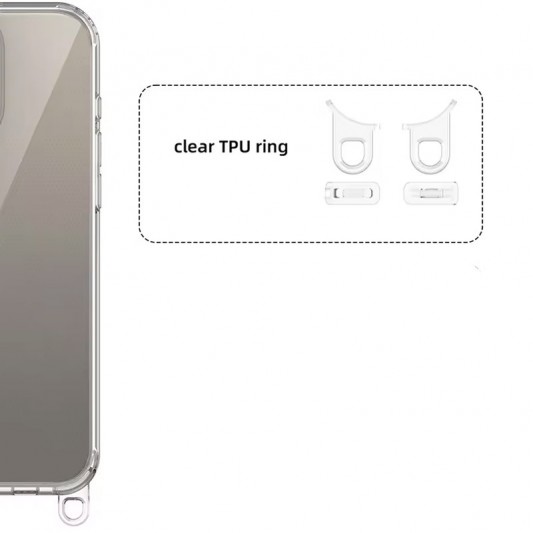 Чохол TPU Transparent with Straps для Apple iPhone 14 Pro (6.1"), Clay - зображення 2 