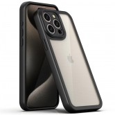 TPU чохол Transparent + Colour 1,5mm для Apple iPhone 15 Pro (6.1") Black