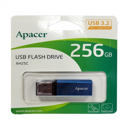 Флеш накопичувач Apacer USB 3.2 Gen1 AH25C 256GB, Blue - зображення 3 