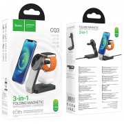 Бездротова зарядка Hoco CQ3 Motorcycle 3-in1, Black