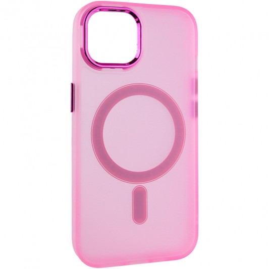Чехол TPU+PC Lily with MagSafe для Apple iPhone 15 (6.1"), Light Pink - изображение 1