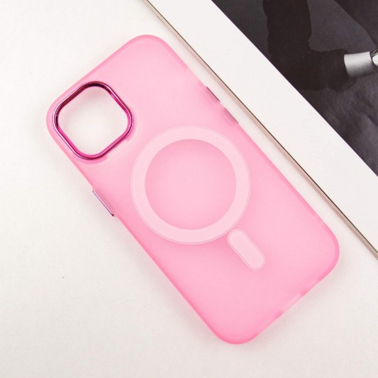 Чехол TPU+PC Lily with MagSafe для Apple iPhone 15 (6.1"), Light Pink - изображение 2