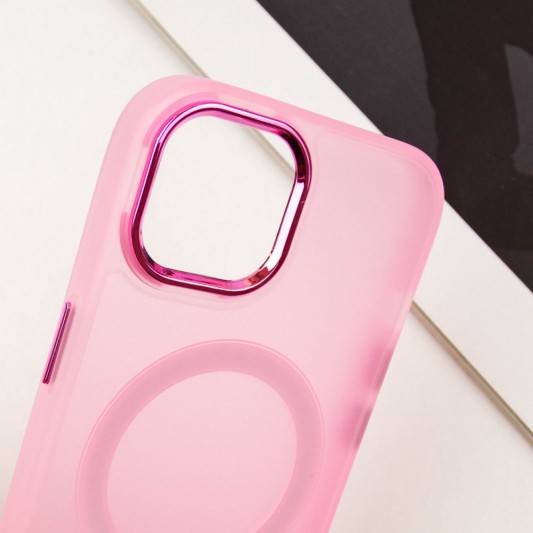 Чехол TPU+PC Lily with MagSafe для Apple iPhone 15 (6.1"), Light Pink - изображение 4