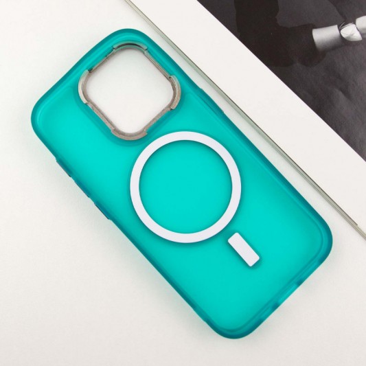 Чохол TPU+PC Lily with MagSafe для Apple iPhone 15 Pro (6.1") Green - зображення 3 